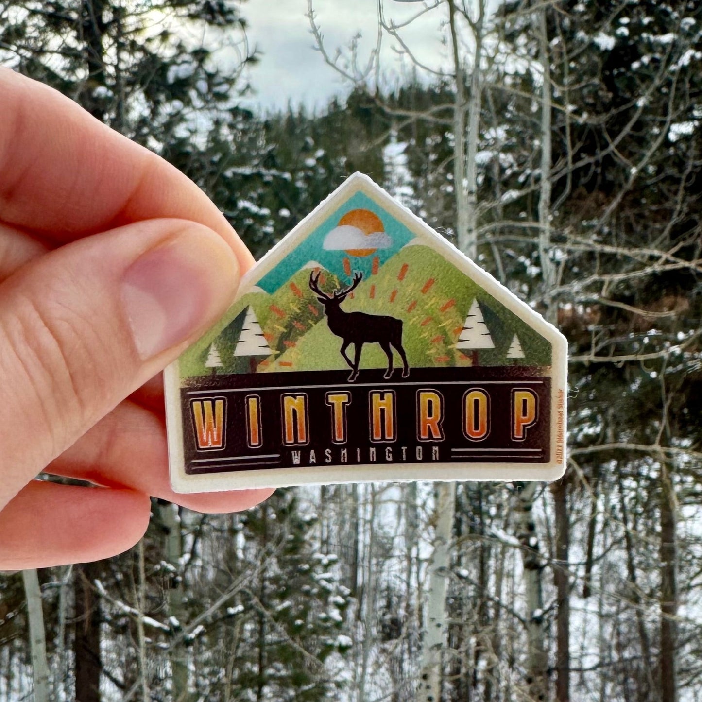 Deer Winthrop Sticker