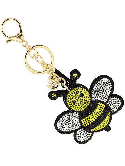 Bee Rhinestone Keychain