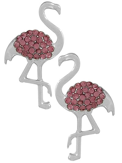 Rhinestone Flamingo Studs