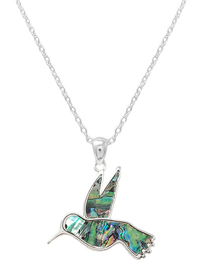 Abalone Hummingbird Necklace