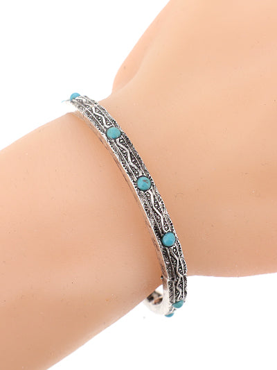 Western Turquoise Stretch Bracelet