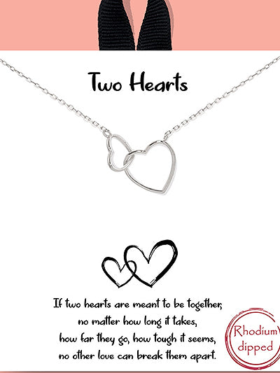 Two Hearts Intertwined Necklace