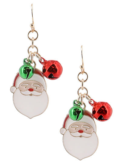 Jingle Bell Santa Earrings