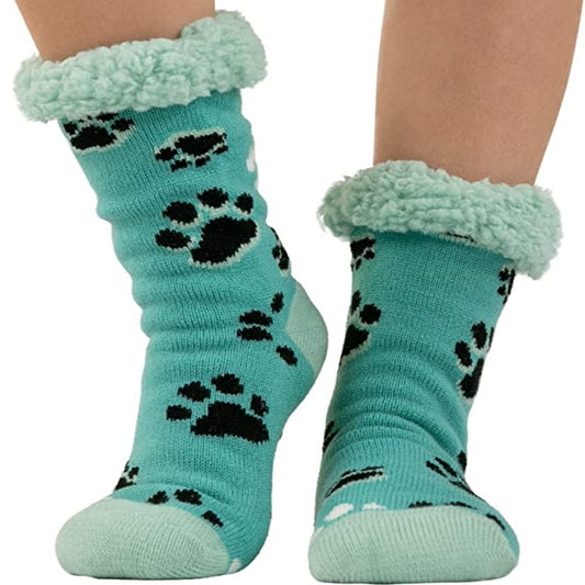 Dog Mom Plaid Plush Sock
