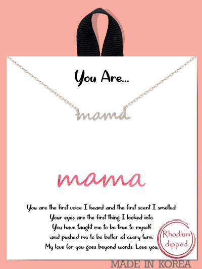 Mama Script Necklace