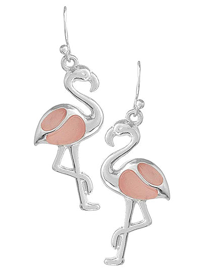Flamingo Sea Glass Earrings