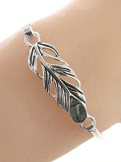 Feather Abalone Bracelet
