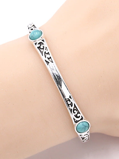Turquoise Dainty Stretch Bracelet