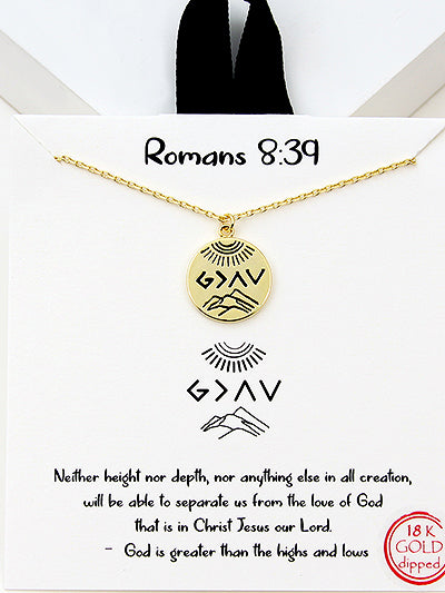 God Is Greater Then The Highs and Lows Necklace