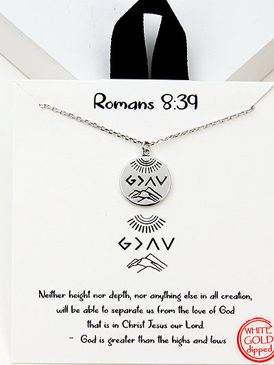 God Is Greater Then The Highs and Lows Necklace