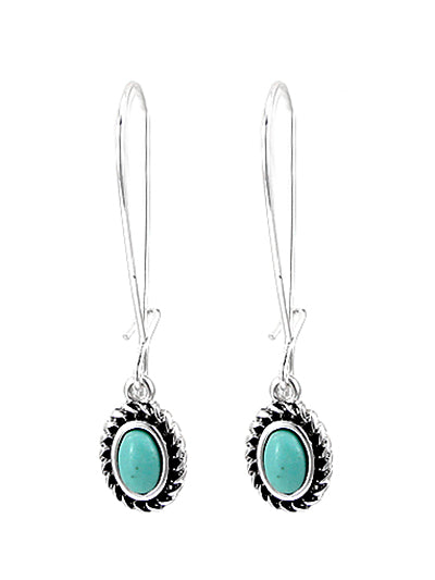 Turquoise Stone Accent Earrings