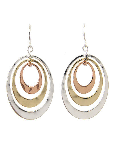 Oval Layered Earrings