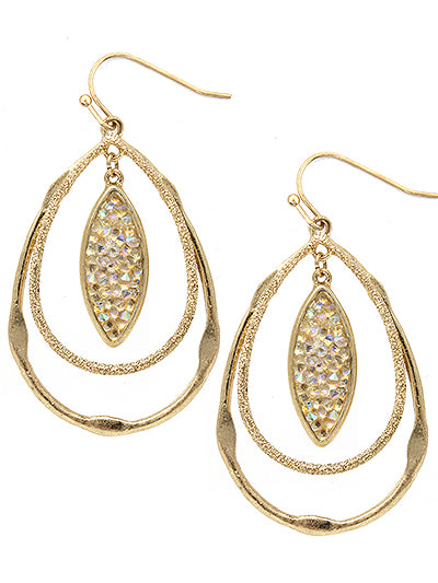 Glitter Triple Layer Earrings