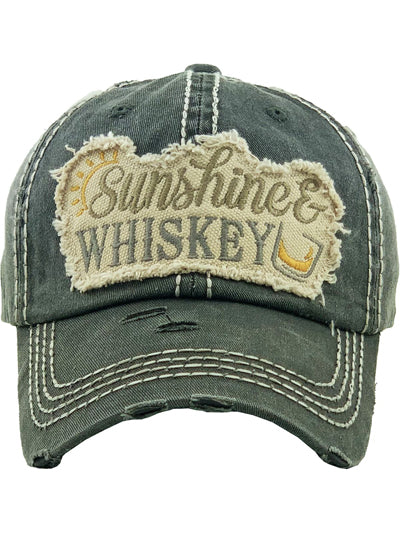 Sunshine and Whiskey Vintage Baseball Cap