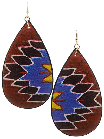 Western Style Bold Color Earrings